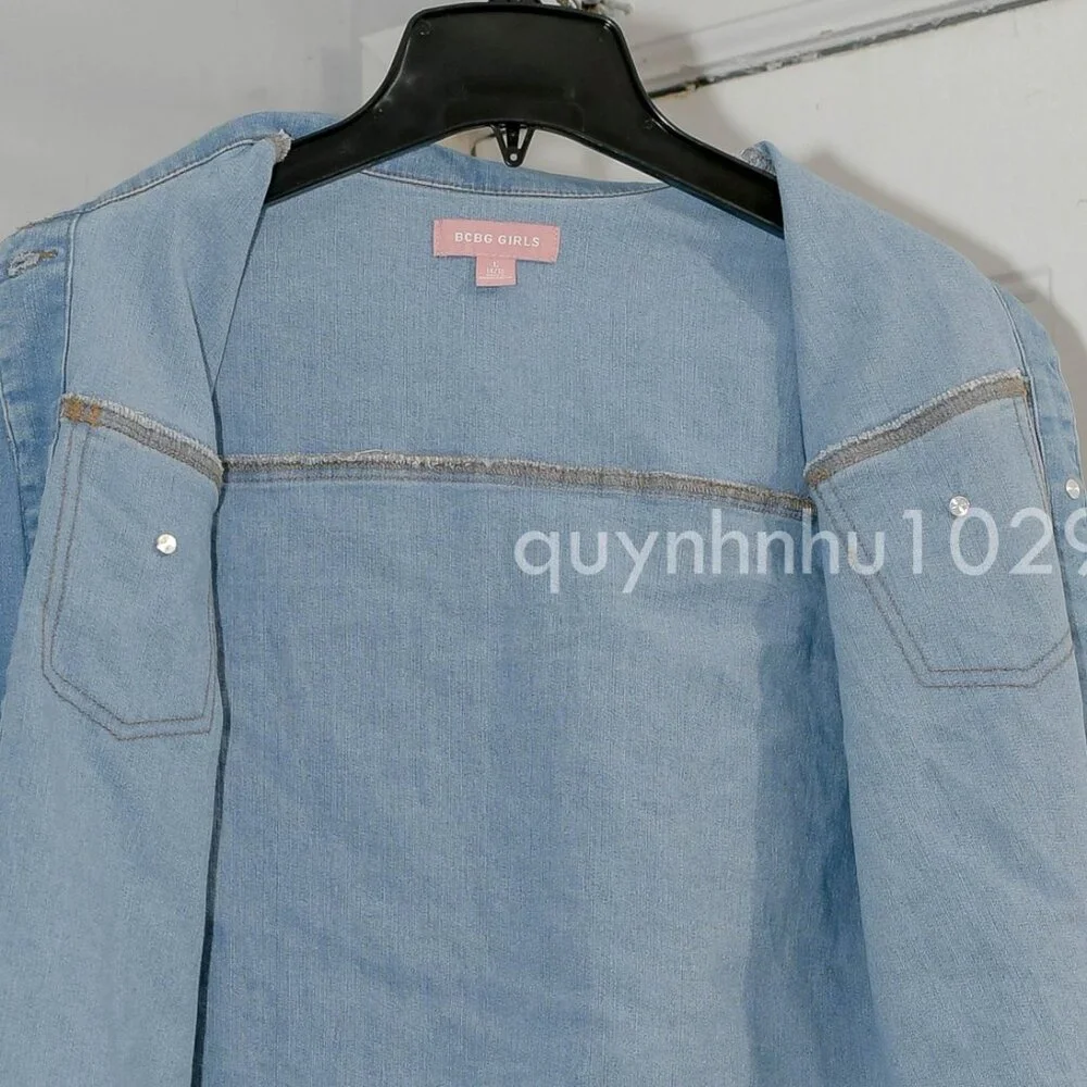 NEW BCBG Blue Jean Jacket Dress Set Girl's